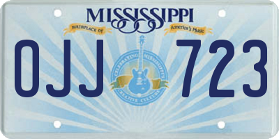 MS license plate OJJ723