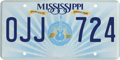 MS license plate OJJ724