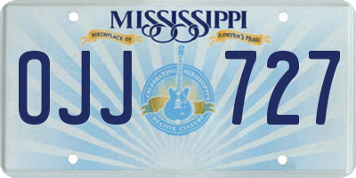 MS license plate OJJ727