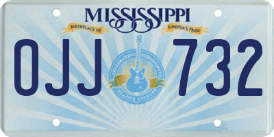 MS license plate OJJ732