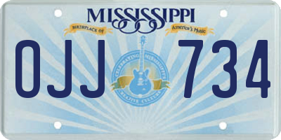MS license plate OJJ734