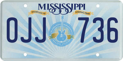 MS license plate OJJ736