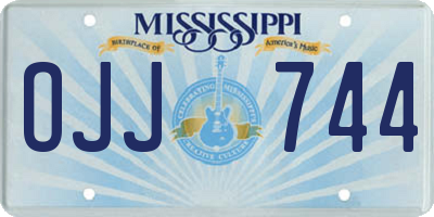 MS license plate OJJ744