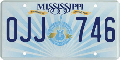 MS license plate OJJ746