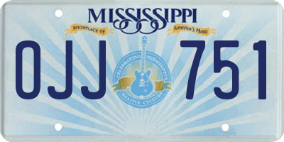 MS license plate OJJ751