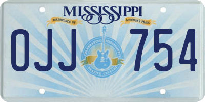MS license plate OJJ754