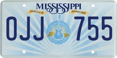 MS license plate OJJ755