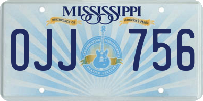MS license plate OJJ756