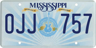 MS license plate OJJ757