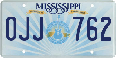 MS license plate OJJ762