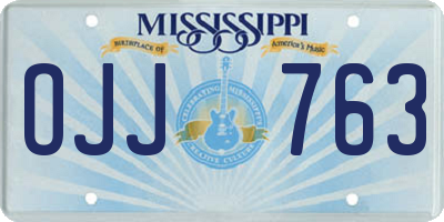 MS license plate OJJ763