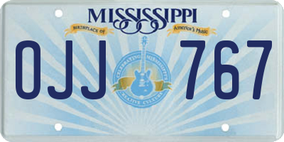 MS license plate OJJ767