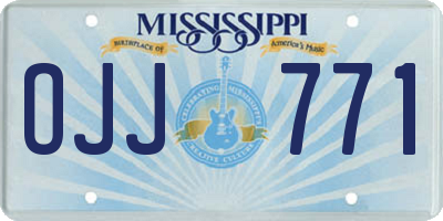 MS license plate OJJ771