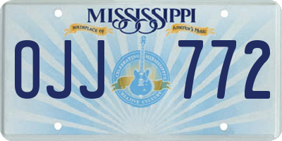 MS license plate OJJ772