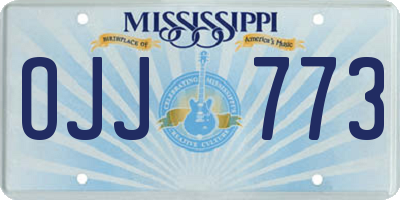 MS license plate OJJ773