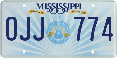 MS license plate OJJ774