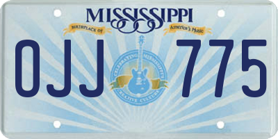 MS license plate OJJ775