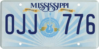 MS license plate OJJ776