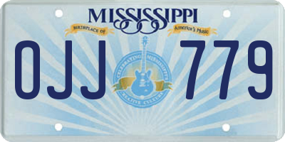 MS license plate OJJ779