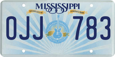 MS license plate OJJ783
