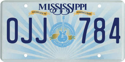 MS license plate OJJ784
