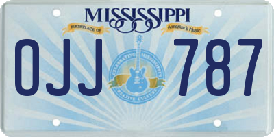 MS license plate OJJ787