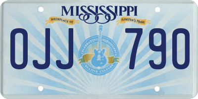 MS license plate OJJ790