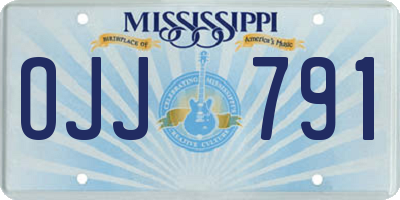 MS license plate OJJ791