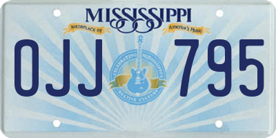 MS license plate OJJ795