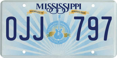 MS license plate OJJ797