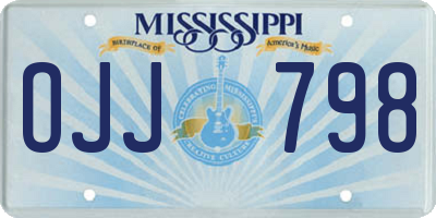 MS license plate OJJ798