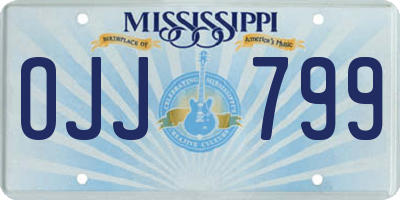 MS license plate OJJ799