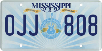 MS license plate OJJ808