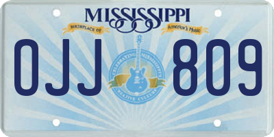 MS license plate OJJ809