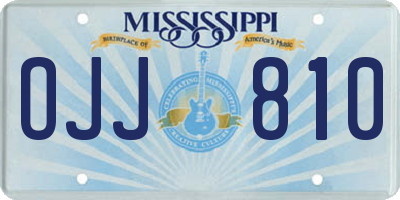 MS license plate OJJ810