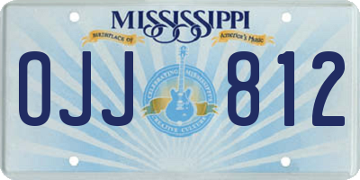 MS license plate OJJ812
