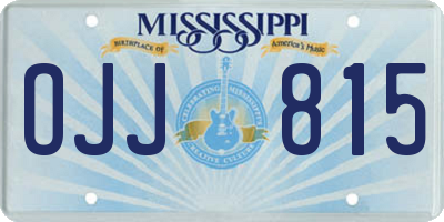 MS license plate OJJ815