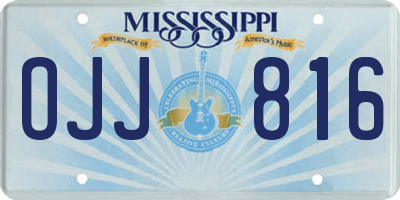MS license plate OJJ816