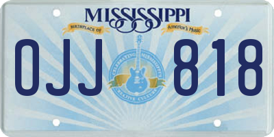 MS license plate OJJ818