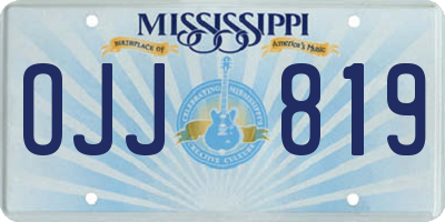 MS license plate OJJ819