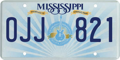 MS license plate OJJ821