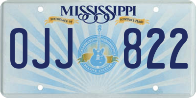 MS license plate OJJ822