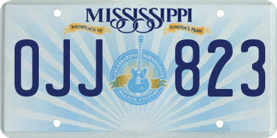 MS license plate OJJ823
