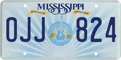 MS license plate OJJ824