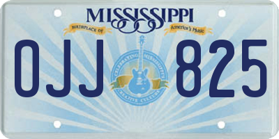 MS license plate OJJ825