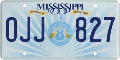 MS license plate OJJ827