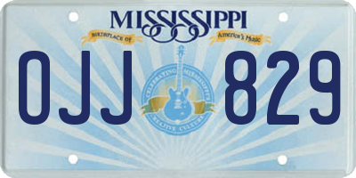 MS license plate OJJ829
