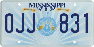 MS license plate OJJ831