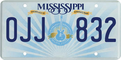 MS license plate OJJ832