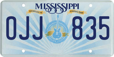 MS license plate OJJ835